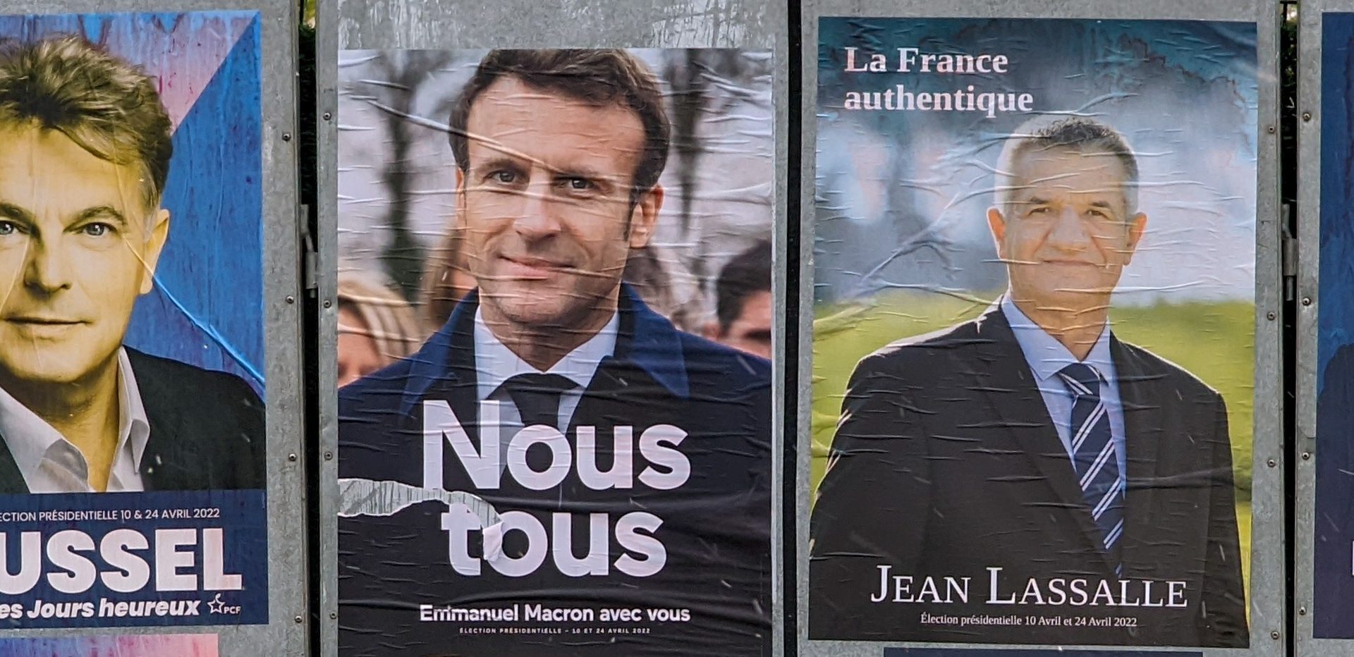 Posters of the French candidates