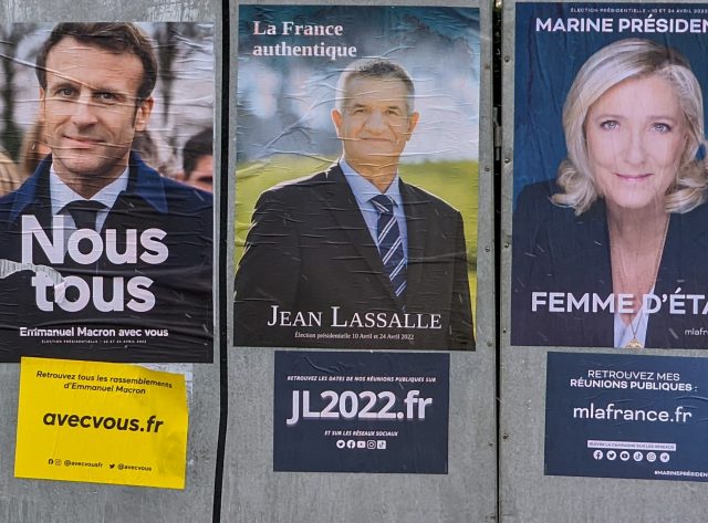 Posters of the French elections candidates